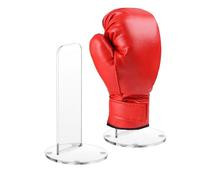 Standing Boxing Glove Rack, Vertical Display Function, Clear Acrylic Stands for Sports Storage, Transparent Durable Construction Features, Desktop and Floor Organizer Design, Gym Home Office