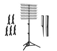 Standing Braiding Hair Rack | Braiding Hair Rack | Height Adjustable Rack | Adjustable Hair Braiding | Divider Standing Rack | Hair Braiding Tools For Various Types Of Hair Extensions