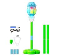 Standing Bubble Machine - Regolabile Height Bubble Blower, Remote Control Party Toy with LED Lights, 35 x 34 x 24 cm, High Output Motor, Automated Atmosphere Gear, for Wedding Backyard Summer