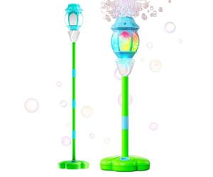 Standing Bubble Machine - Standing Adjustable Remote Control Toys with Light | Outdoor Bubble Machine | Party Backyard Summer Beach Pool Park | Musical Light Outdoor Children's Toy Wedding Atmosphere