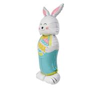 Standing Bunny Decor - Mascot Inflatable, 150cm Novelty Foil Figurine for Seasonal Events, Happy Celebration Item with Bright Graphics, Lawn Ornament, Big Statue for Garden Paths, Yards and Patios