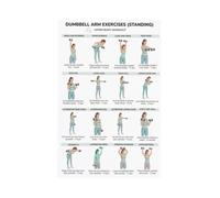 Standing Dumbbell Poster for Women Arm Sculpting Workout Chart