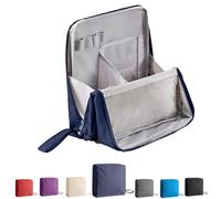 Standing Makeup Bag, Doresty Makeup Bag, Oxford Fabric Standing Make Up Bags Portable, Large Capacity, Waterproof Vertical Office Desktop Storage Bags (Blue)