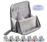 Standing Makeup Bag, Multi-purpose Large Capacity Oxford Cloth Vertical Makeup Organizer Bag, Portable, Large Capacity, Waterproof Stand up Toiletry Bags with Compartments (Gray)