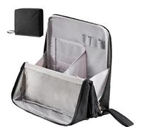 Standing Makeup Bag Portable, Large Capacity, Multi-purpose Large Capacity Oxford Cloth Standing Makeup Bag (Black)