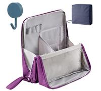 Standing Makeup Bag - Portable, Large Capacity, Relevanton Standing Makeup Bag, StandingMakeup Bags Portable, Multi-purpose StandingMakeup Bags (Purple)