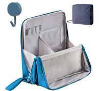 Standing Makeup Bag - Portable, Large Capacity, Relevanton Standing Makeup Bag, StandingMakeup Bags Portable, Multi-purpose StandingMakeup Bags (Blue)