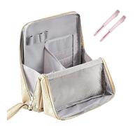 Standing Makeup Bag Portable, Large Capacity, Stand up Makeupbags, Standup Makeup Bag, Standing Make up Bag, With Compartments (Yellow)