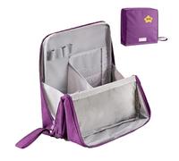 Standing Makeup Bag - Portable, Large Capacity, Traveler Makeup Organizer Bag, Vertical Opening Waterproof Multifunctional Make Up Bags with Compartments. (Purple)