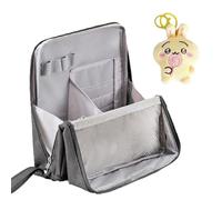 Standing Makeup Bag, Standing up Makeup Bag- Portable, Large Capacity, Waterproof Oxford Storage, Washing, Travel Bags for Women (Grey)
