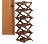 Standing Shoe Organizer - Shoe Slats Rack, 26x26x90cm 6 Tier Boots Shelf, Sneakers Storage for Organization Solution, Multi-Tier Boots Rack with No Assembly, Shoes Storage for Slippers and Sneakers