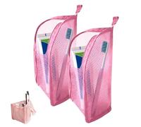 Standing Toiletry Bag, Portable Lightweight Travel Toiletry Bag, EVA Mesh, EVA Mesh Large Capacity Cosmetic Waterproof Bags for Travel (Pink)