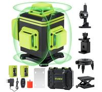 STANEW Livella Laser Autolivellante 4 X 360°con Schermo Digitale,4D 16 linee con Display Digitale，2 x2400mAh (Upgraded model (with digital display))