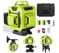 STANEW Livello Laser Verde Autolivellante 16 Linee 4×360° 4D, per Costruzioni e Ristrutturazioni (Kit livella laser)