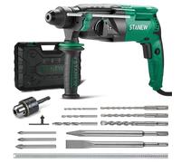STANEW Martello Perforatore SDS Plus 950W, Martillo ligero 0-1150giri/min/5100BPM,4 funzioni e frizione di sicurezza, impugnatura girevole a 360°, velocità variabile, Calcestruzzo Acciaio, Legno (1)