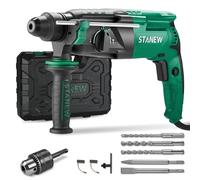 STANEW Martello Perforatore SDS Plus 950W, Martillo ligero 0-1150giri/min/5100BPM,4 funzioni e frizione di sicurezza, impugnatura girevole a 360°, velocità variabile, Calcestruzzo Acciaio, Legno