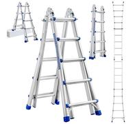 STANEW Scala Singola in Alluminio Multiuso 5,1m 4x5 Height: 5.1M / Steps: 5x5