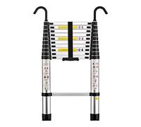 STANEW Scala telescopica 3,2 m in alluminio, bracciolo removibile, estensibile, multi-funzione, stabile scala, carico massimo 150 kg