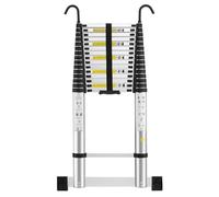 STANEW Scala telescopica 6,2 m in alluminio, bracciolo removibile, estensibile, multi-funzione, stabile scala, carico massimo 150 kg