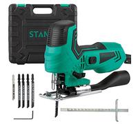 STANEW Seghetto Alternativo 650 W,oscillazioni al min. 1000-3000RPM,6 Velocità Regolabili, 5 lame, Angolo di Taglio da 45º, Profondità: Legno/Alluminio/Metallo: 65/6/6 mm