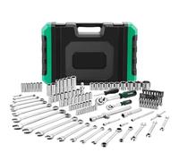 Stanew Set di chiavi a bussola Set di utensili da 131 pezzi, Cricchetto 1/4" e 1/2", chiavi a cricchetto doppie con estremità aperta, CR-V, Kit di Attrezzi Meccanici per Auto