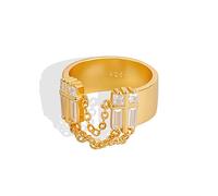 STANG Anelli in Argento 925 per Donna, Catena Vintage, Gioielli alla Moda, Grandi Anelli antichi Regolabili