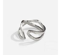STANG Anelli in Argento 925 per Donna Linee Dorate Gioielli Vintage alla Moda per Matrimoni Grandi Anelli antichi Regolabili