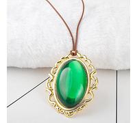 STANG Anime Violet Evergarden Collana Cosplay Donna Collana con Ciondolo in Pietra Verde Corda Catena di Gioielli Accessori per Fan