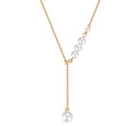 STANG Collana di Perle in Argento 925 Luce di Lusso Design di nicchia Senso della personalità Semplice Regalo di Gioielli con Catena a clavicola
