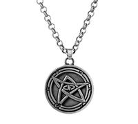 STANG Gioco Mistero Cthulhu Mitologia Necronomicon Sigillo Magico Talismano Pendente della Collana Retro Gioielli da Uomo Fan Souvenir