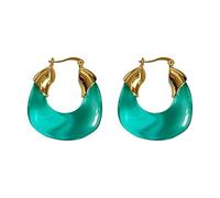 STANG Orecchino a Cerchio a Forma di C in Resina Trasparente per Le Donne Orecchino a Forma di Acrilico di Grande Spessore esagerato Orecchini Geometrici Carini