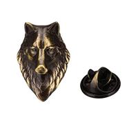 STANG personalità retrò Testa di Lupo Piccola Spilla Gioielli Accessori di Abbigliamento Spilla in Bronzo a Forma di Animale medaglia Collare Pin Corpetto Gioielli Regalo