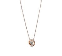 STANG Personalità semplice oro rosa moda di lusso doppio cerchio ciondolo in cristallo collana signore gioielli squisiti regalo