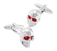 STANG Regali di Halloween Gemelli con Osso di Teschio con Occhi Rossi Camicie da Uomo personalità esagerata Gemelli Accessori Regali