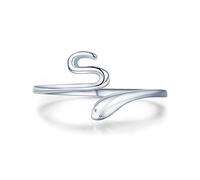 STANG Regalo di Gioielli da Donna con Anello Regolabile Aperto Semplice in Argento 925 con Serpente