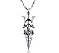 STANG Retro Fangtian Pittura alabarda Collana personalità Hip-Hop Tutto-fiammifero Ciondolo da Uomo Accessori da Ballo Regalo Gioielli da Uomo