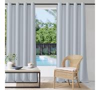 StangH Tende bianche per esterni, impermeabili, isolate termicamente, tende oscuranti per patio, esterni, con occhielli per giardino, prato, balcone, bianco grigiastro, 132 x 240 cm, 1 pannello