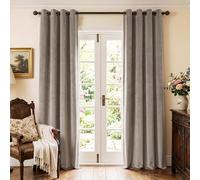 StangH Tende in velluto beige cammello - Occhielli per bloccare la luce estiva, isolate termicamente, per camera da letto/sala hobby/dormitorio, W52 x L96, 2 pannelli