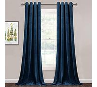 StangH Tende in velluto blu navy - Splendida decorazione per la casa, tende in velluto morbido, oscuranti, isolate termicamente, per patio, porte scorrevoli, tende a pannelli per cottage, blu navy,