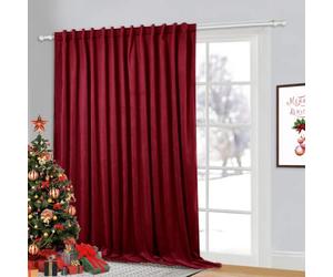 StangH Tende in velluto lunghe 274,3 cm - Tende in velluto rosso per teatro con blocco della luce, decorazione per la casa per soggiorno, camera da letto, chiesa, rosso, 100 x 108, 1 pannello