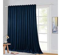 StangH Tende in velluto lunghe 304,8 cm, oscuranti, isolate termicamente, altezza soffitto, per fondali, per privacy, divisorio per cottage/villa/salotto, blu navy, 254 x 300 cm, 1 pannello