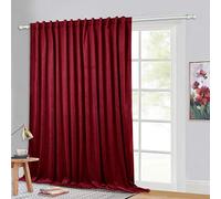 StangH Tende in velluto rosso extra larghe, tende oscuranti per sala cinema/vetrina/chiesa, rosse, larghe 100 x lunghe 213,4 cm, 1 pannello
