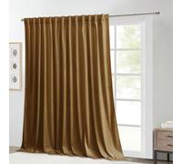 StangH Tende marroni dorate lunghe 304,8 cm di lunghezza, fondali per feste di Halloween, per feste, tende oscuranti termoisolanti per finestre per soggiorno, sala da pranzo/patio, L254 x H304,8 cm, 1