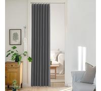 StangH Tende oscuranti per porte a fisarmonica, isolamento termico, blocco della luce, per camera da letto, bagno e armadio, stile pieghevole con fermatenda, grigio, larghezza 96 x lunghezza 203 cm, 1