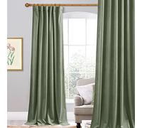 StangH Tende verde salvia da 213 cm, in velluto spesso e super morbido, per asilo, camera da letto, isolamento termico, per casa, ufficio/bagno, 132 x 213 cm, 1 pannello (SHUSCBR5SD1-5284C36)
