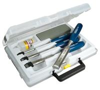 STANLEY 0-16-130 Set 4 Scalpelli con Custodia per il Trasporto, Olio e Pietra per Affilare
