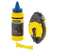Stanley Powerwinder Tracciatore 30 metri con polvere blu e livellina 0-47-465
