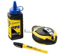 Stanley 0-47-681 FatMax Filo Di Gesso E Gesso Blu Per Costruttori 30m