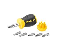 STANLEY 0-66-357 Cacciavite PortaInserti Magnetico, Set di 6 Inserti, Nano | Struttura resistente, portainserti magnetico, impugnatura bimateriale extra grip, vano interno per inserti