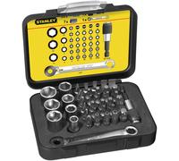 Stanley 1 13 907 Punta & Presa Set Di 39 + Cricchetto Terminale Metrico 1/4